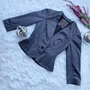 THE LIMITED Pedlum Waist Grey Blazer